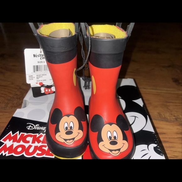 Western Chief Mickey Mouse Red Rain Boots  Size 5 Toddler - Picture 10 of 10